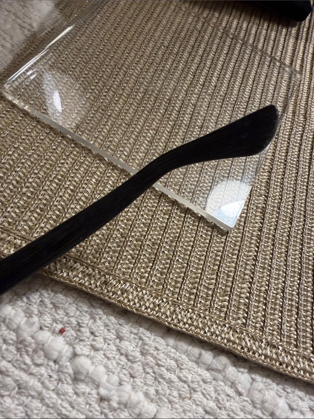 Round Black Sunglasses with Amber Lenses and Crystal Accents